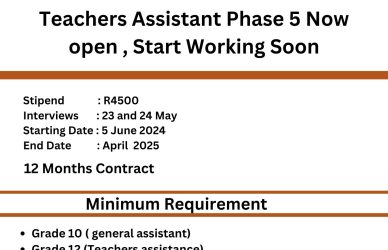 Teachers Assistant Phase 5 Application
